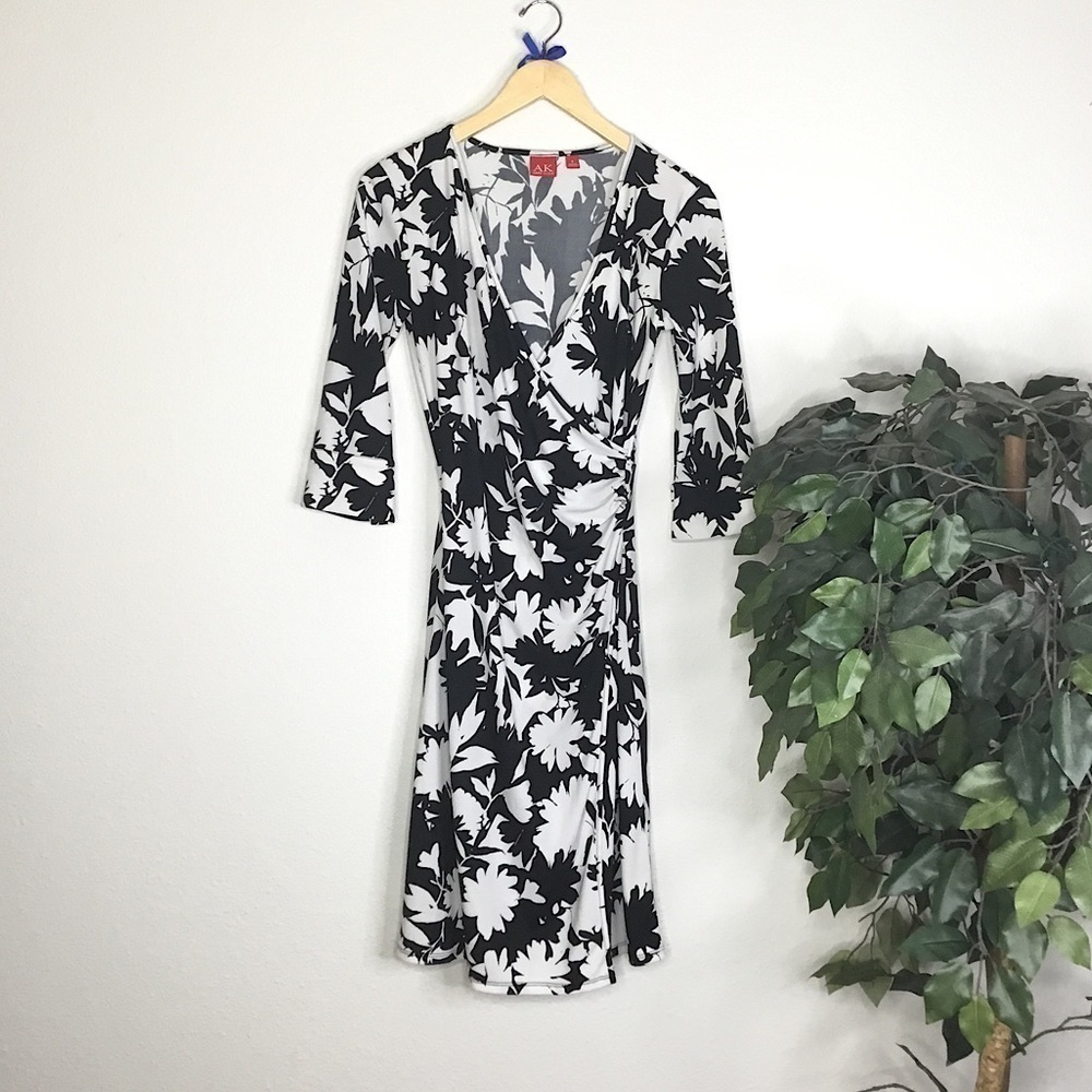 Anne Klein Floral Faux Wrap Dress